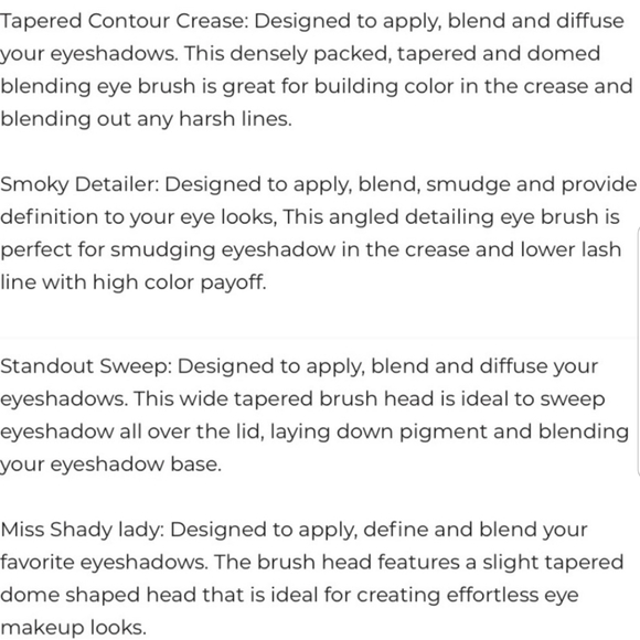 MOTD 5 PINK BRUSH SET A Blush Blending Eye Set - Picture 4 of 4